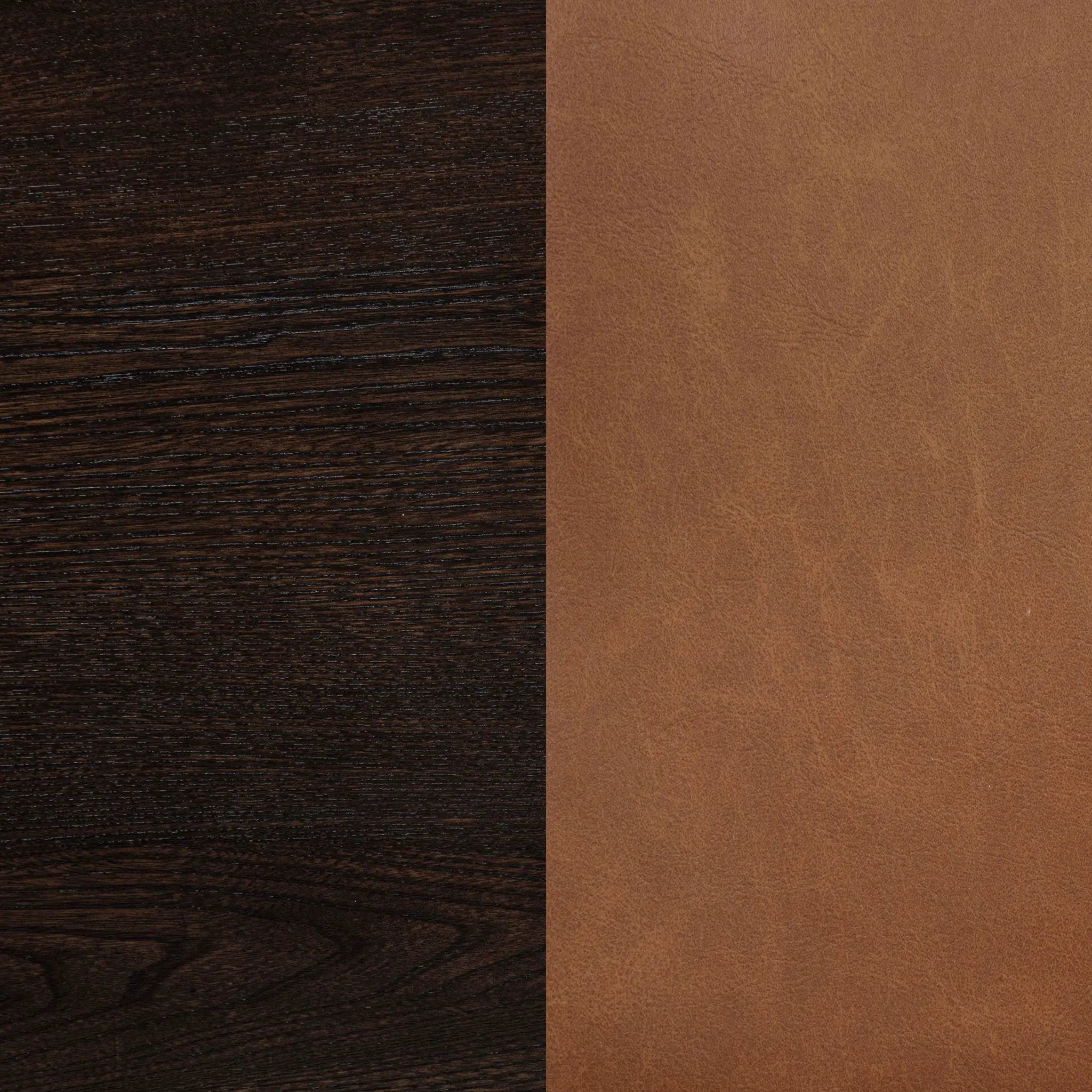 Tegan Faux Leather Upholstered Dining Side Chair Cognac (Set of 2) by Unique Piece Furniture