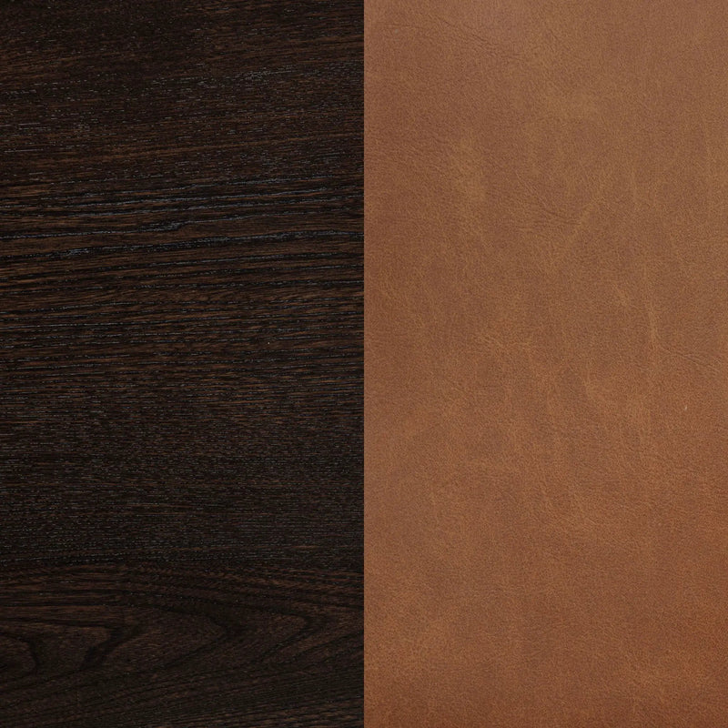 Tegan Faux Leather Upholstered Dining Side Chair Cognac (Set of 2) by Unique Piece Furniture