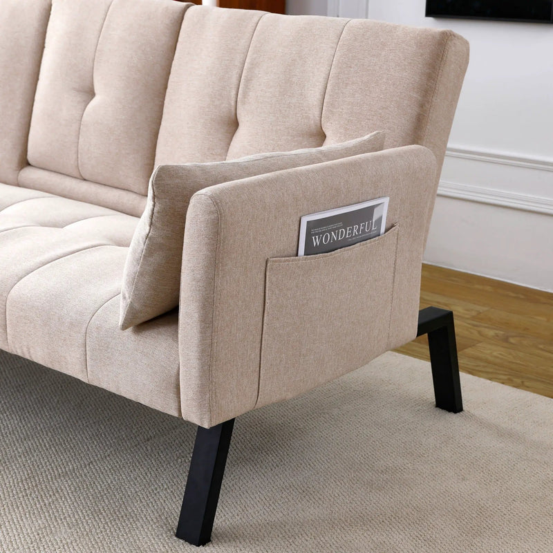 Sofa Bed With Foldable Design And Cup Holder by HouseOfZazla