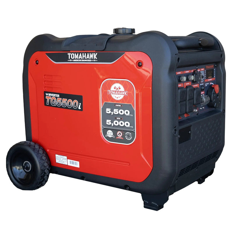5500 Watt Inverter Generator Super Quiet Portable Gas Power Professional Use by Tomahawk Power