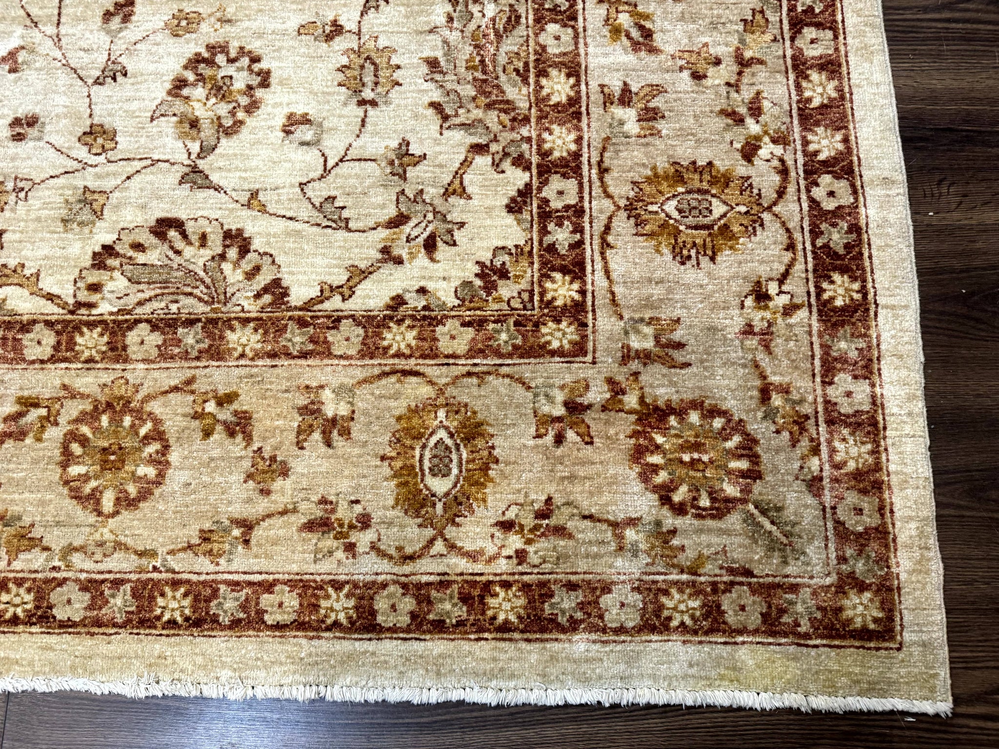 Pakistani Peshawar Rug 8x10, Pak Persian Traditional Oriental Carpet, Handmade, Wool, Allover Pattern by Jewel Rugs