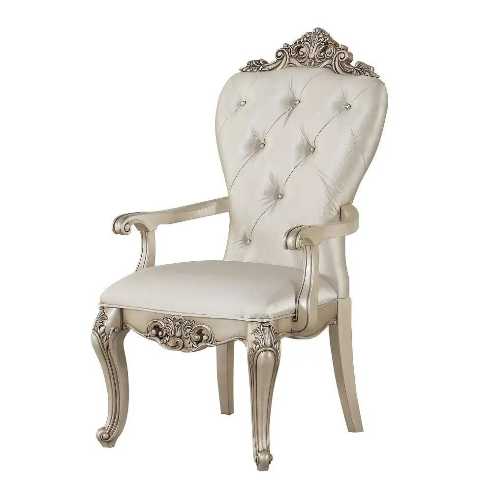 Gorsedd - Arm Chair (Set of 2) - Cream Fabric & Golden Ivory by Unique Piece Furniture