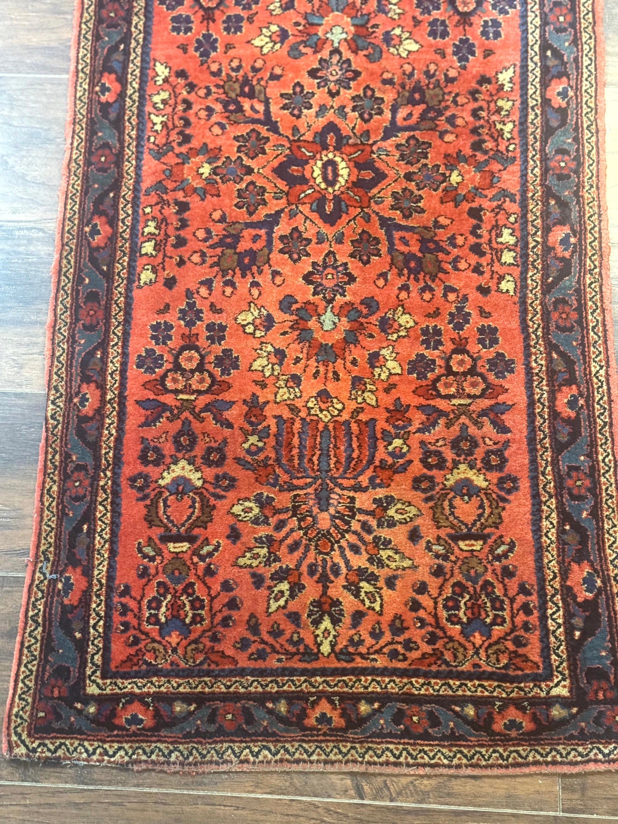 Antique Persian Sarouk Rug 2x4, Red, Fine 260 KPSI by Jewel Rugs