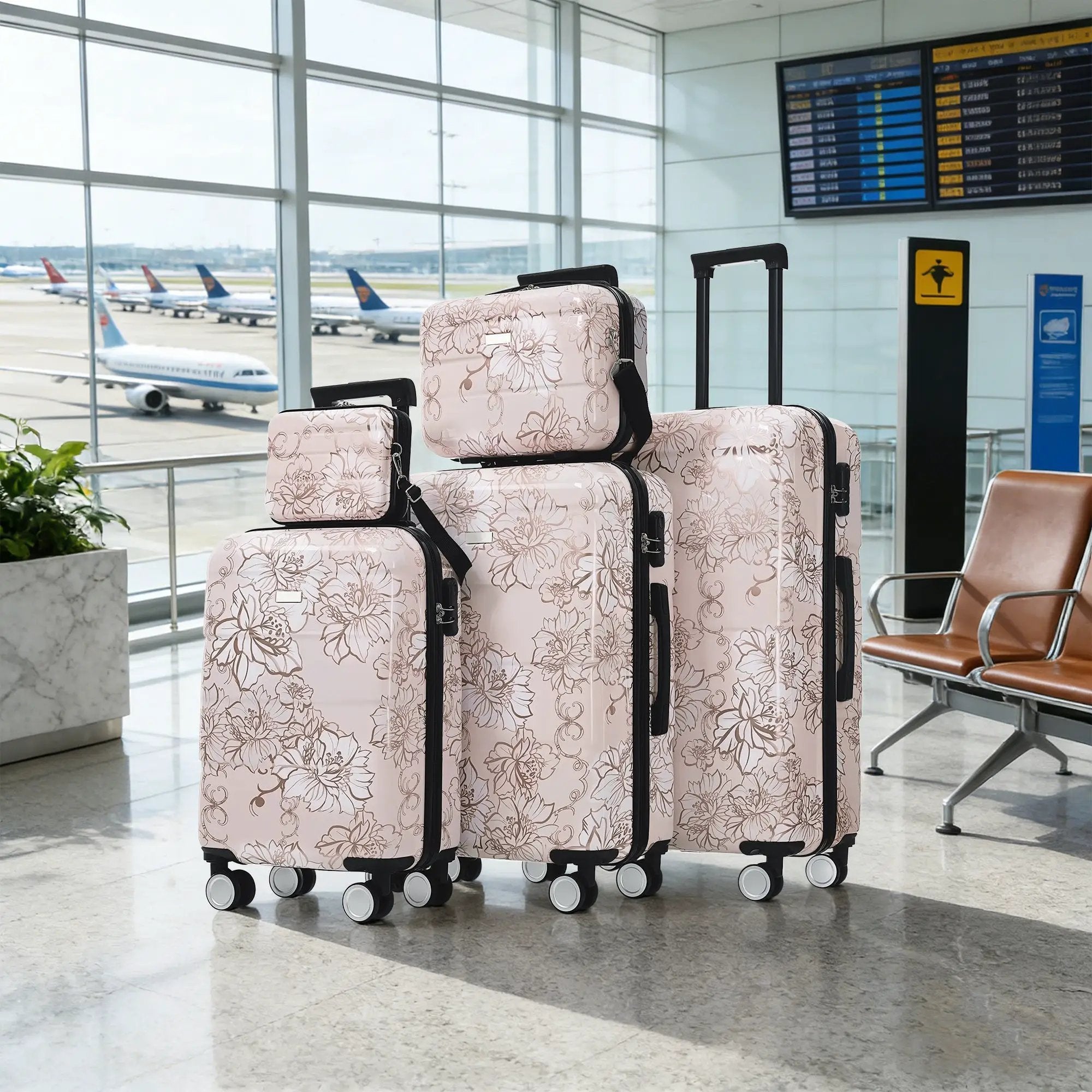 GigaTech 5-Piece PC+ABS Hardside Luggage Set by HouseOfZazla