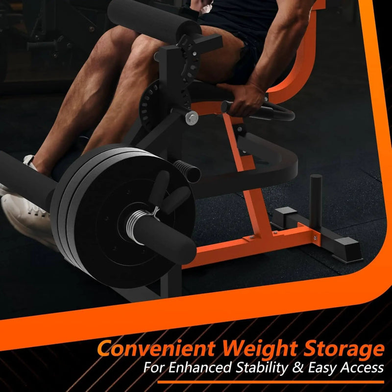 Rovix 550LBS Adjustable Lower Body Leg Extension And Curl Machine (SAK16390) by SAKSBY WHOLESALE