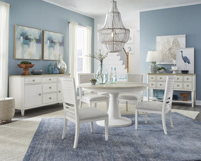 Echo Isles - Extendable 54" Round Dining Table - Sea Pearl And Driftwood by Unique Piece Furniture