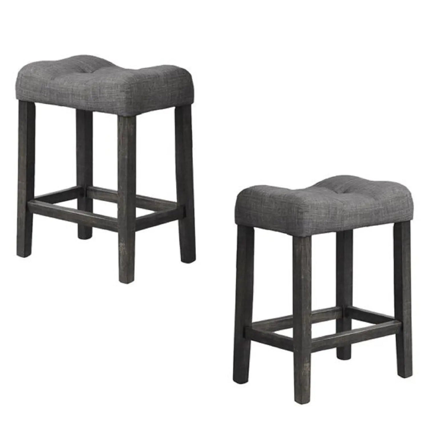 Transitional Counter Dining Set With 4 Tufted Stools by HouseOfZazla
