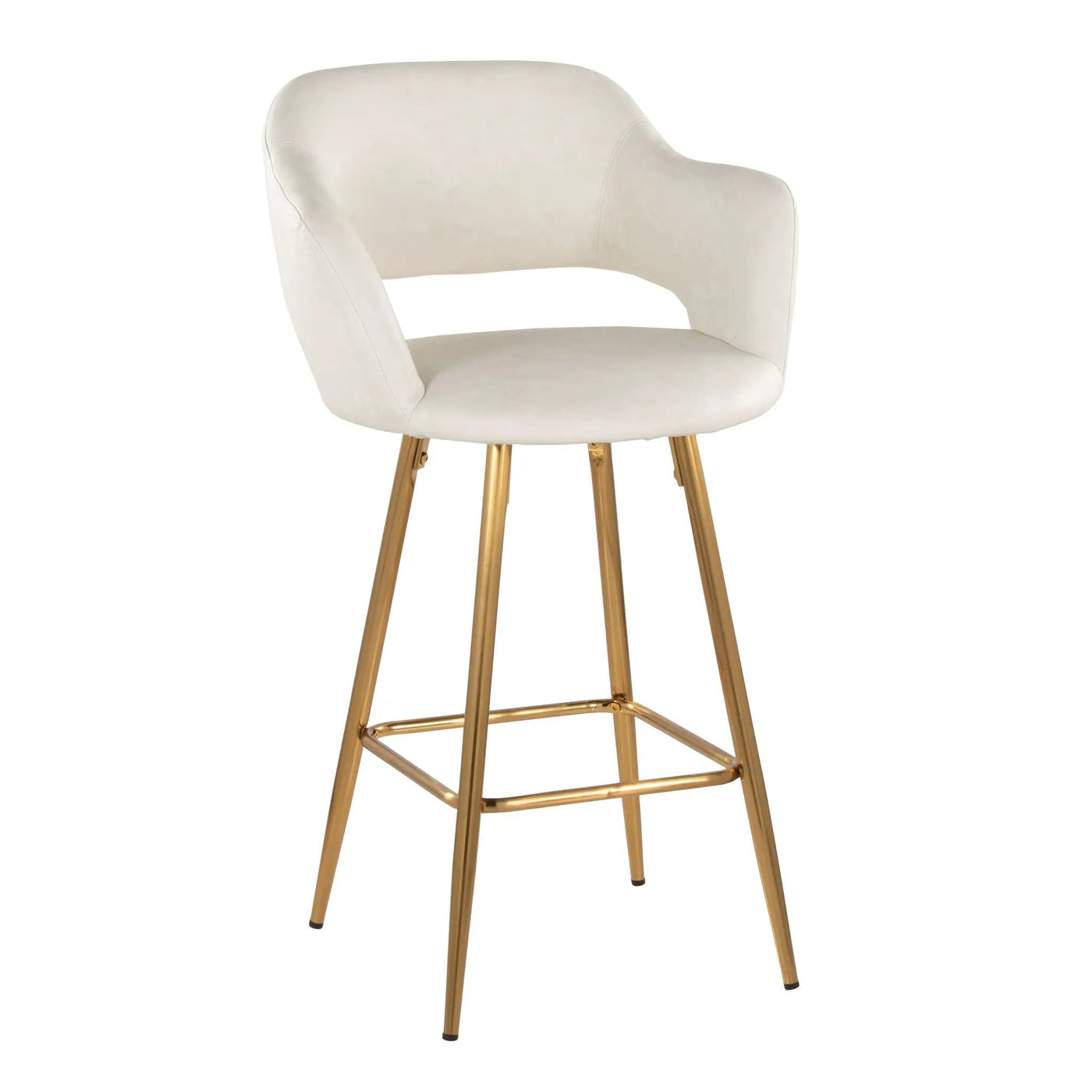 Margarite - Contemporary Fixed Height Counter Stool With Footrest (Set of 2) With Square by HouseOfZazla