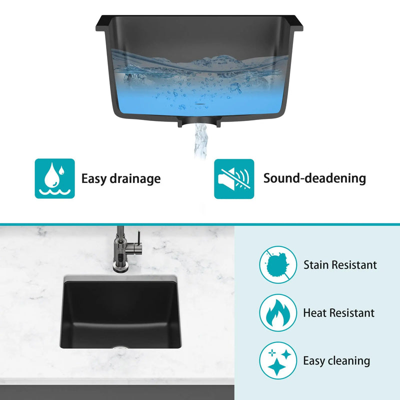 Modern Quartz Kitchen Sink Undermount Granite Composite by HouseOfZazla