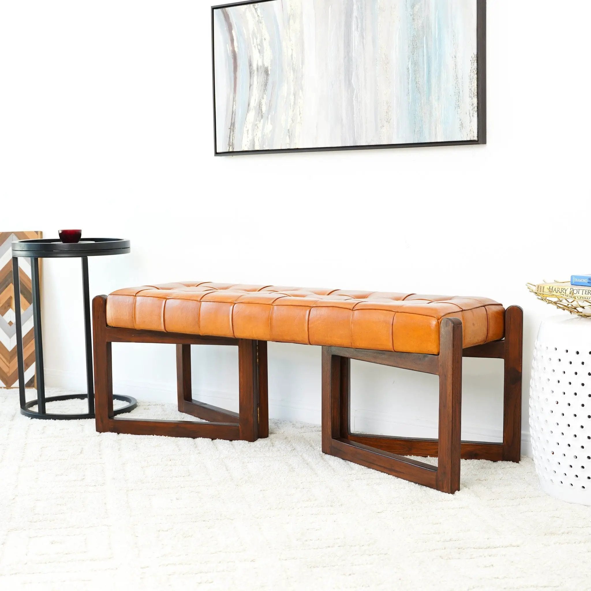 Riley - Bench - Brown / Rustic / Tan by HouseOfZazla