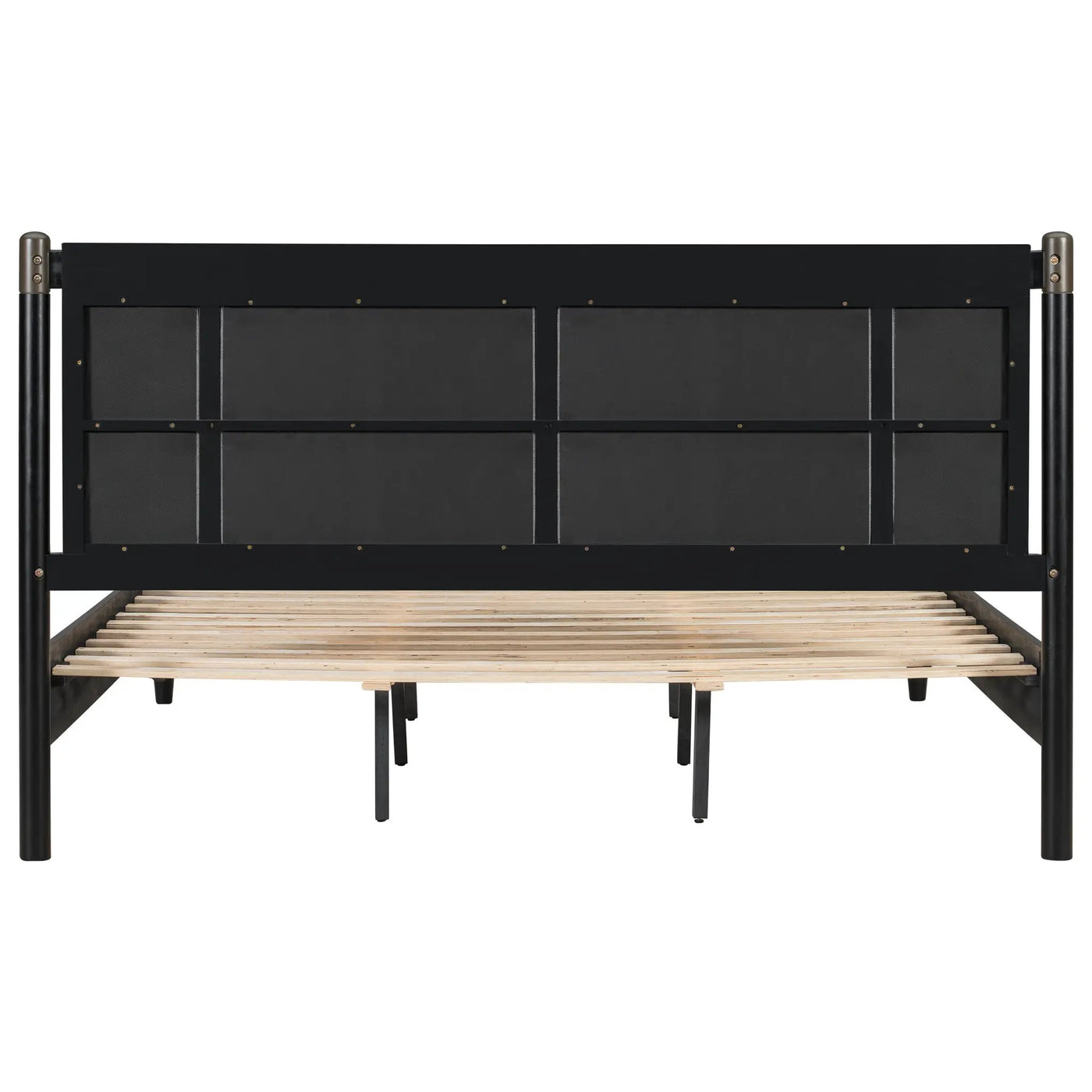 Solid Wood King Bed, Heavy Duty Support Without a Box Spring by HouseOfZazla