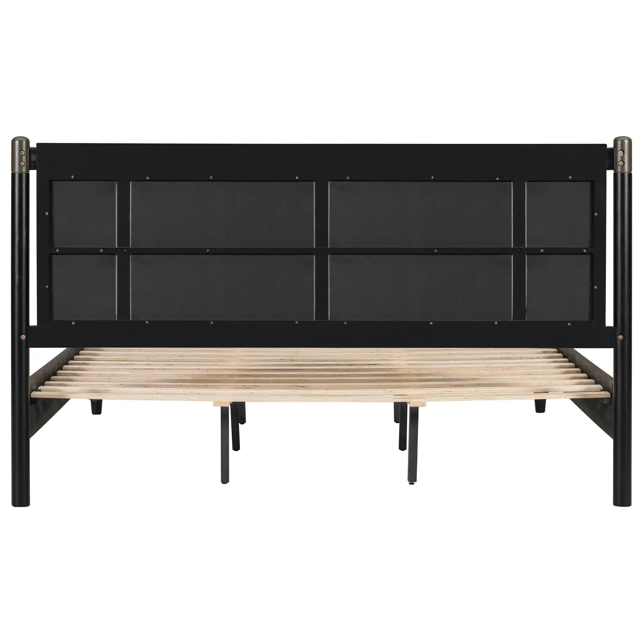 Solid Wood King Bed, Heavy Duty Support Without a Box Spring by HouseOfZazla