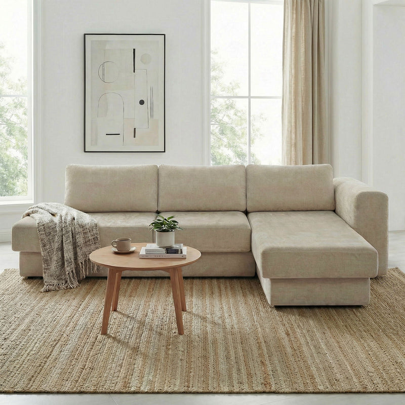 L-Shaped Modular Sofa With Double Layer Cushion by HouseOfZazla
