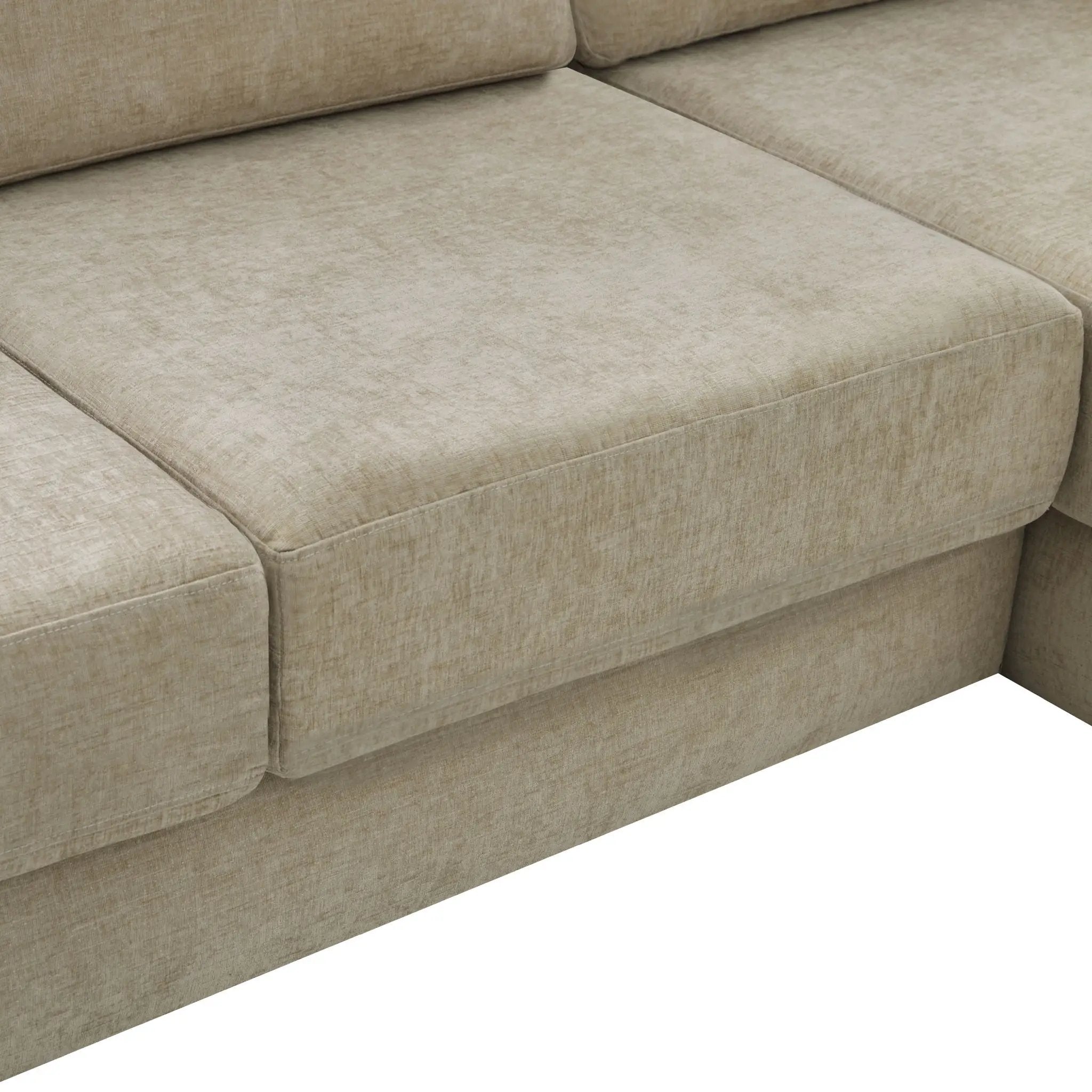 L-Shaped Modular Sofa With Double Layer Cushion by HouseOfZazla