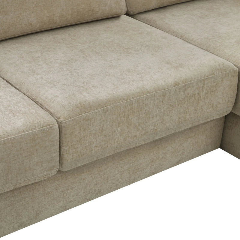 L-Shaped Modular Sofa With Double Layer Cushion by HouseOfZazla