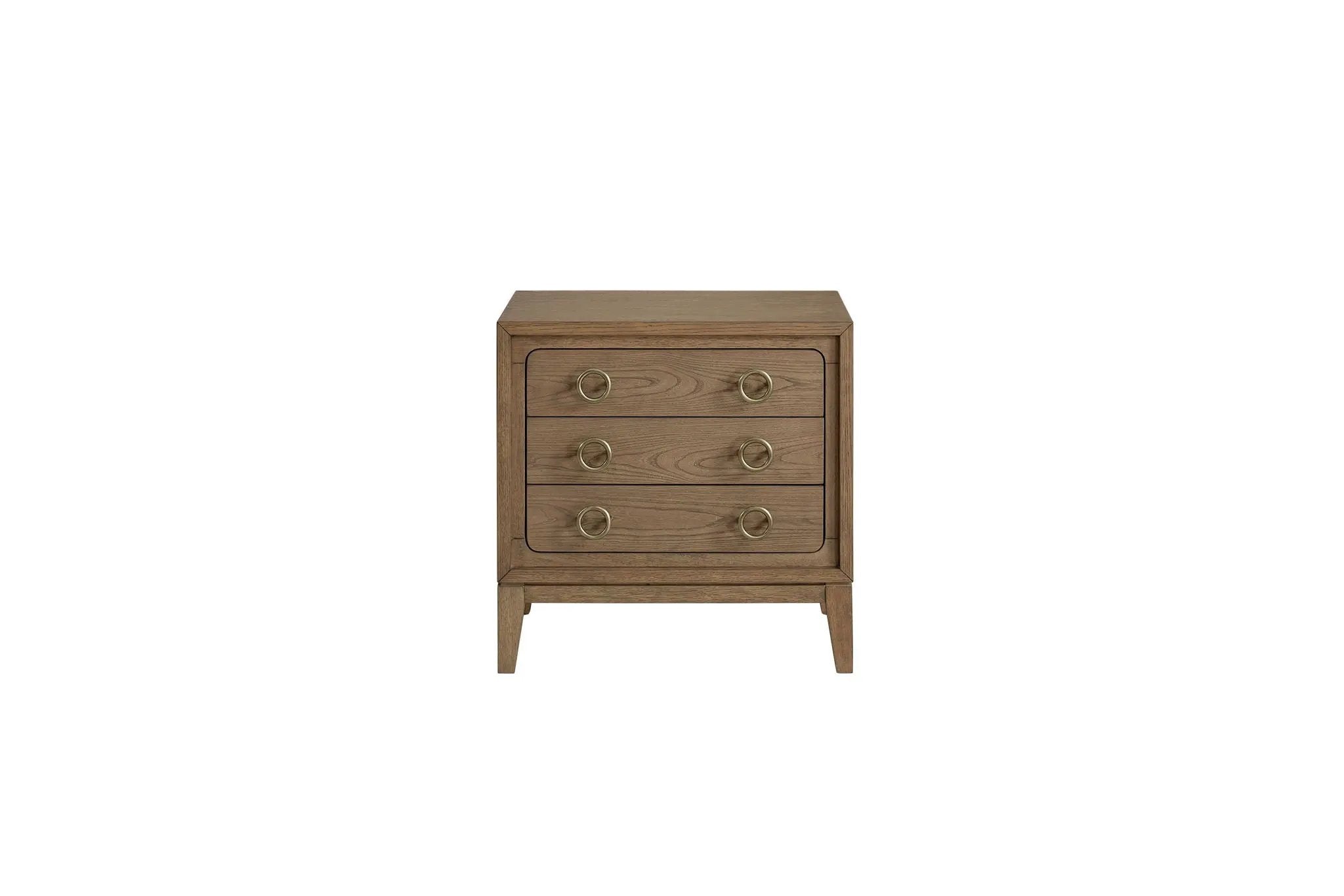 3 Drawer Nightstand With USB - Latte by HouseOfZazla