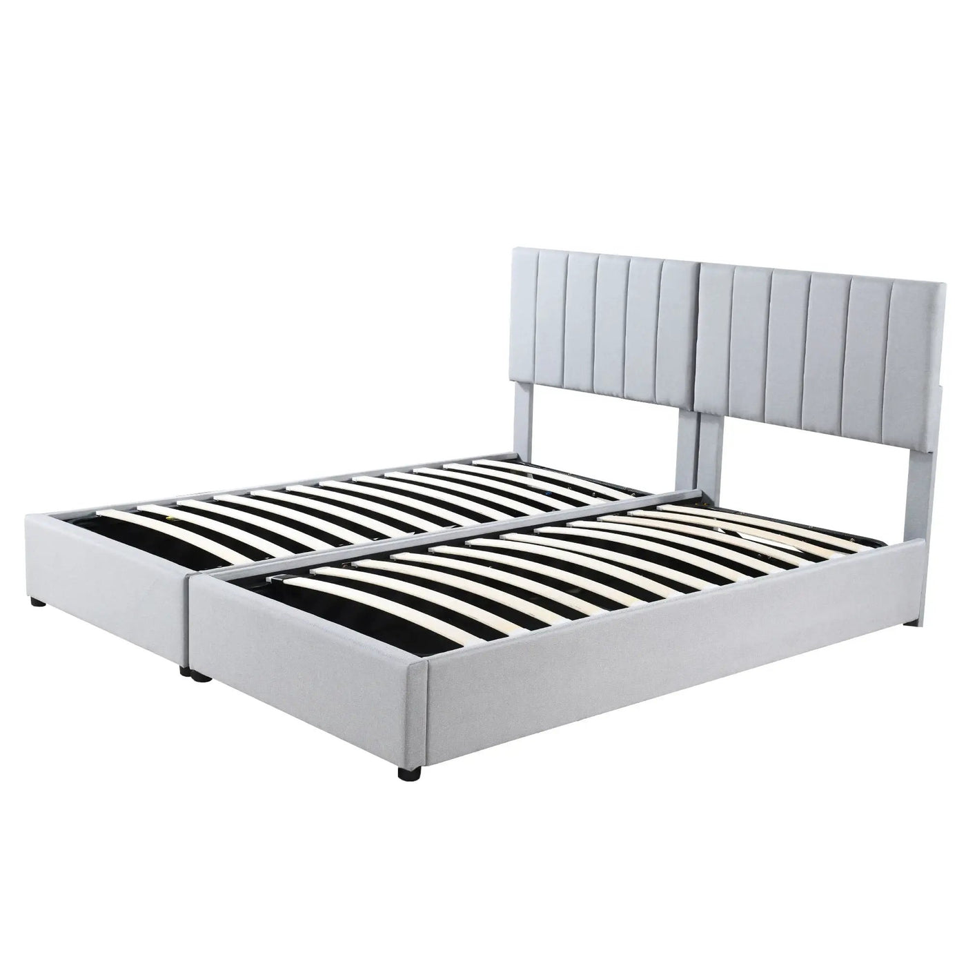 Upholstered Platform Bed With A Hydraulic Storage System by Unique Piece Furniture