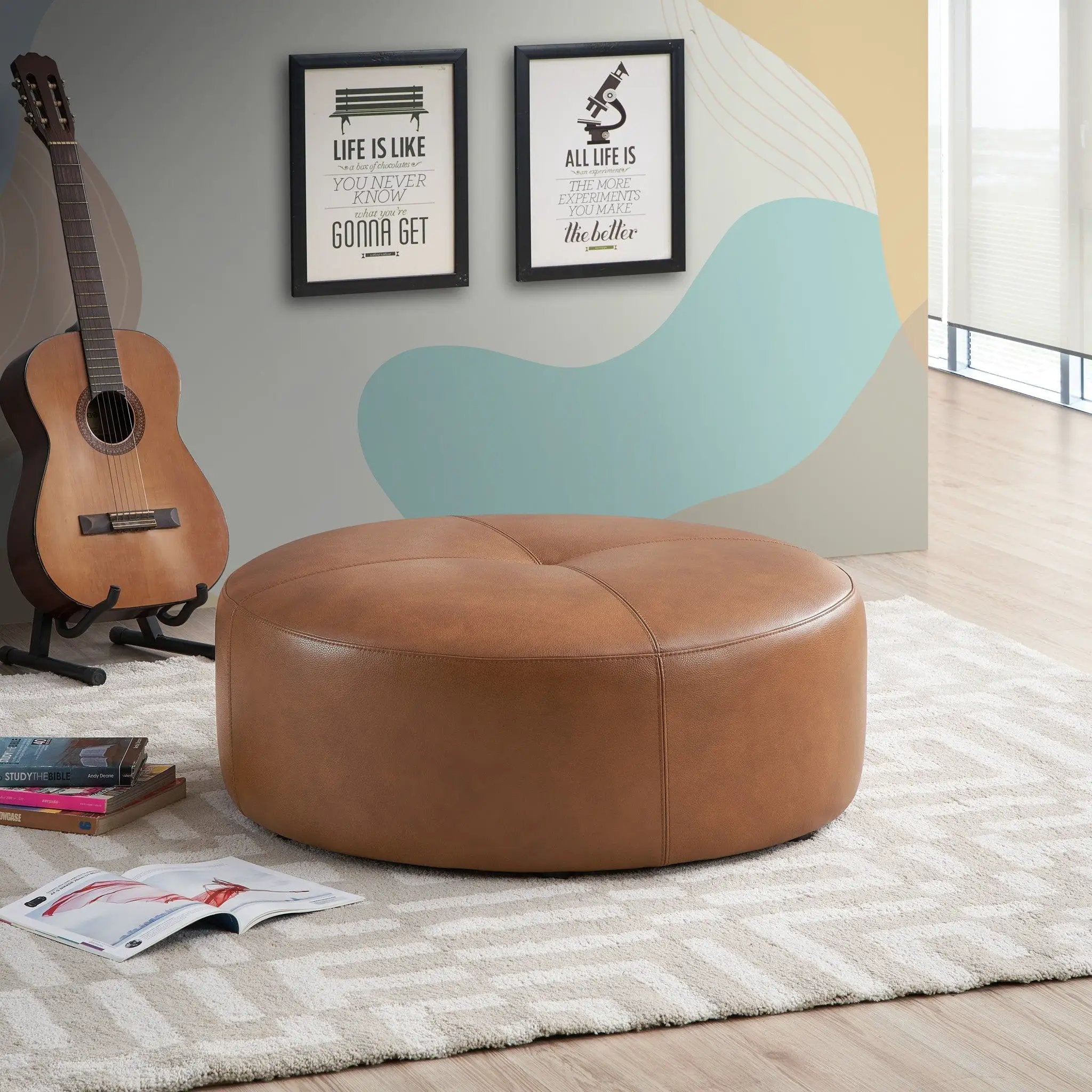 Rochelin - Ottoman - Tan by Unique Piece Furniture