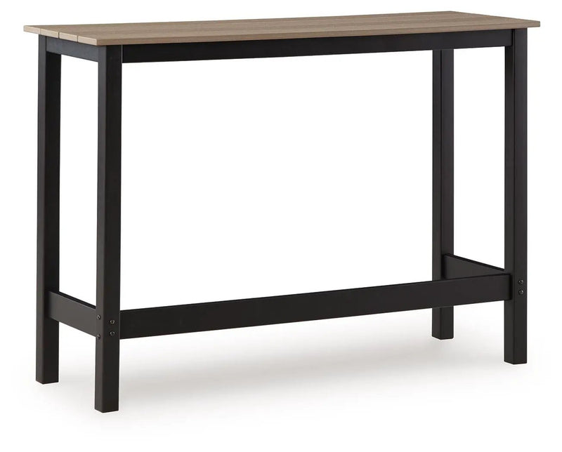 Shoreline Beach - Outdoor Counter Table And 2 Barstools (Set of 3) - Black / Beige by Unique Piece Furniture