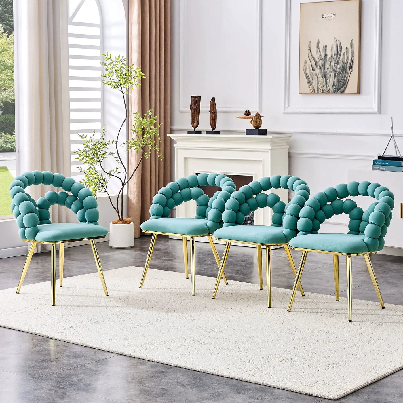 Puffy Bubble Ball Chain Chairs for Dining Room by HouseOfZazla