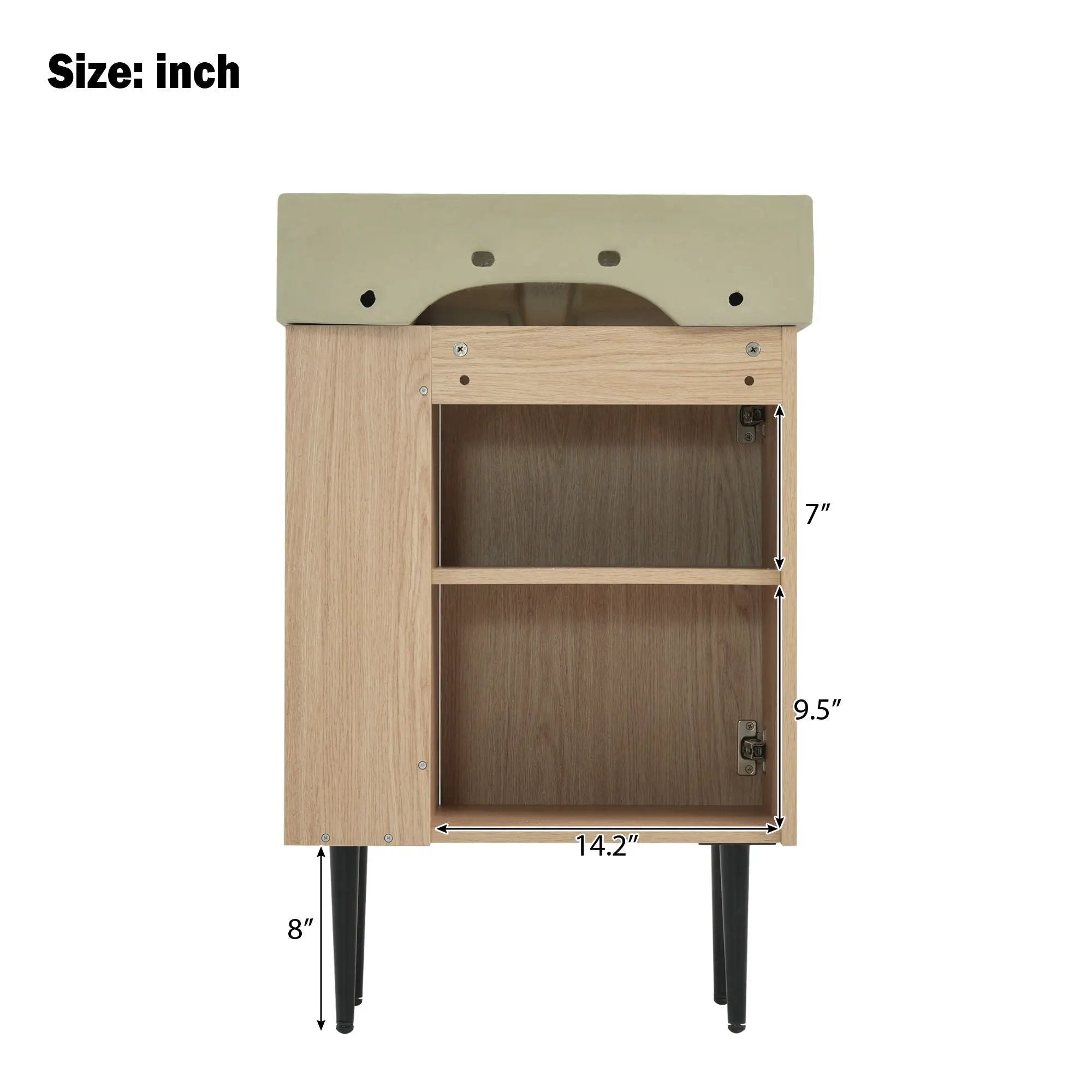 Bathroom Vanity, Combo Cabinet, Bathroom Storage Cabinet, Single Ceramic Sink by HouseOfZazla