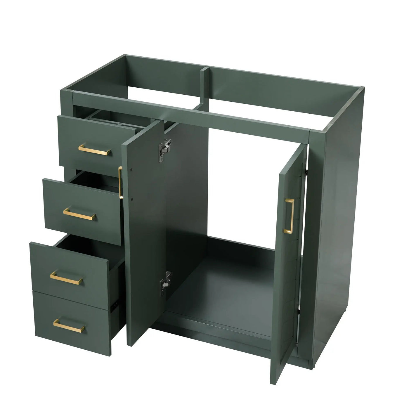 Retro Style Bathroom Vanity, 3 Drawers & Soft Closing Doors by HouseOfZazla