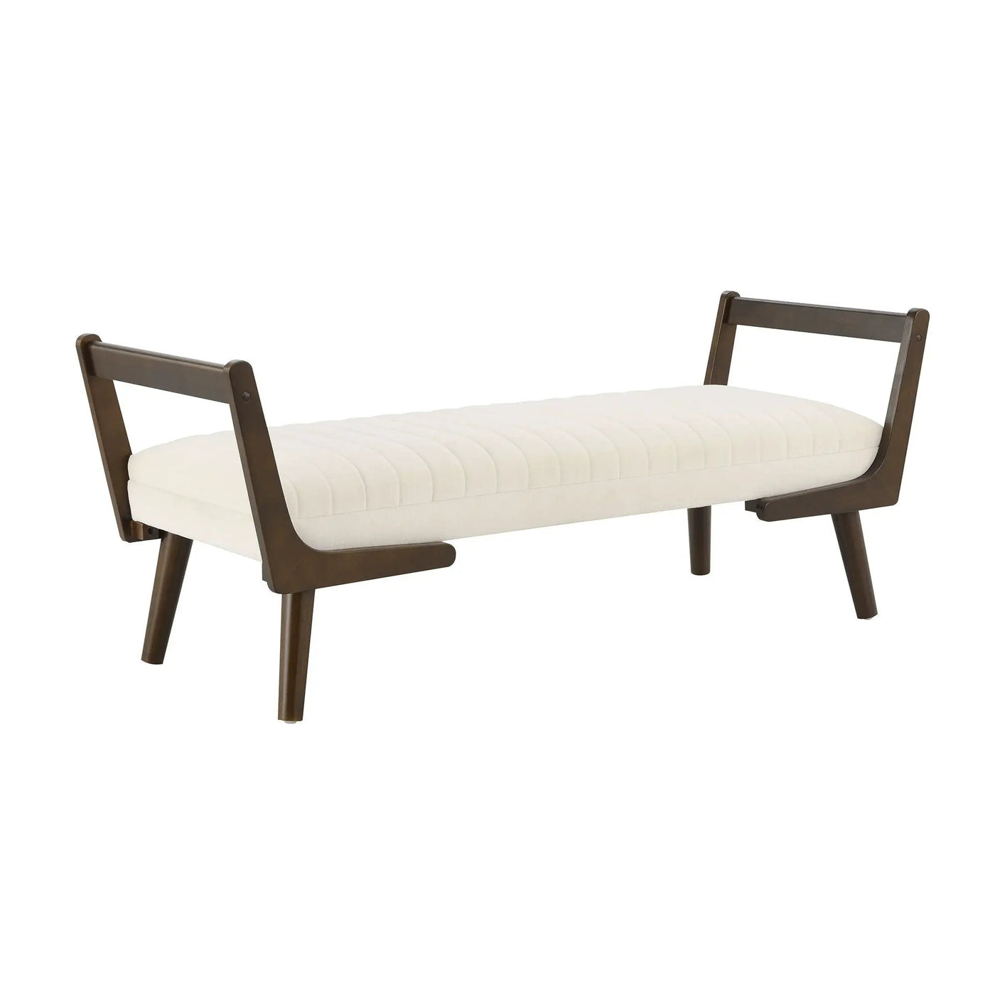 Mid-Century Bench With Wood Legs by HouseOfZazla