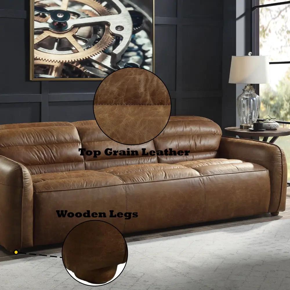 Rafer - Sofa - Cocoa Top Grain Leather by Unique Piece Furniture