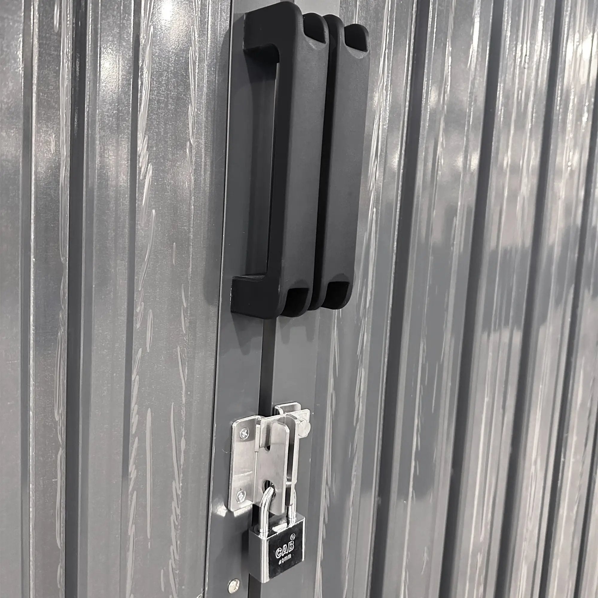 Industrial - 20' x 10' Heavy Duty Metal Garage Shed - Dark Gray by HouseOfZazla