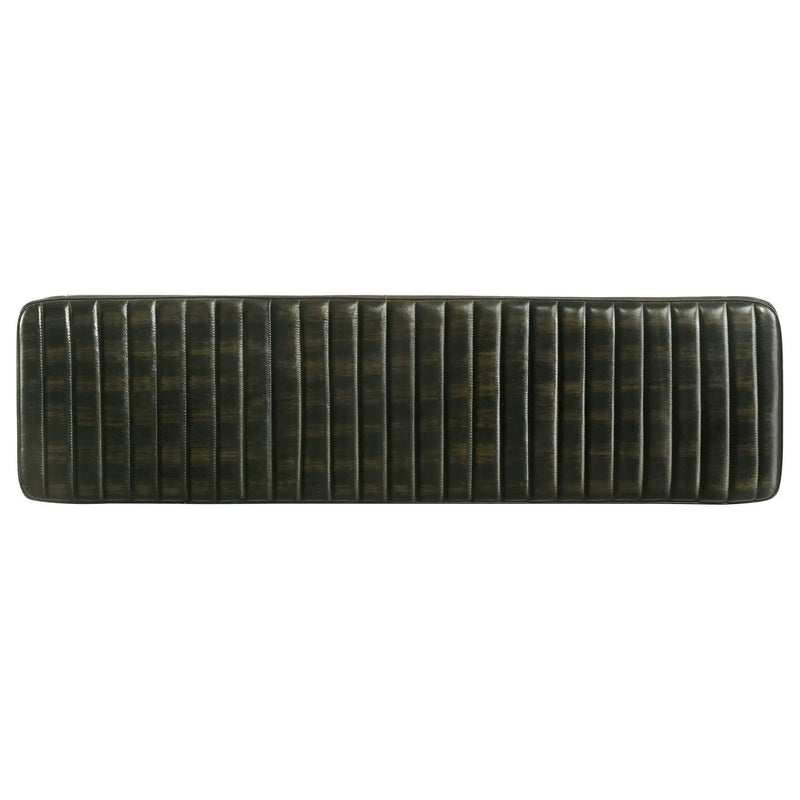 Tufted Cushion Side Bench With Tapered Legs by HouseOfZazla