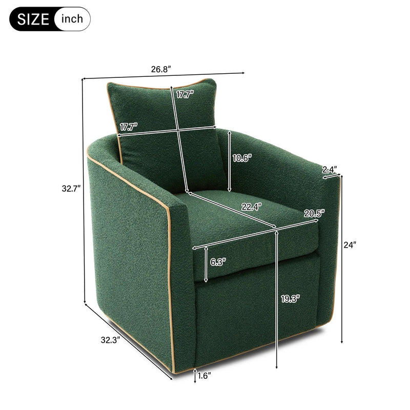 Swivel Accent Chair, Rotating Base, For Living Room by HouseOfZazla