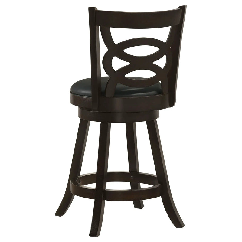 Calecita Wood Swivel Counter Stool Cappuccino (Set of 2) by Unique Piece Furniture