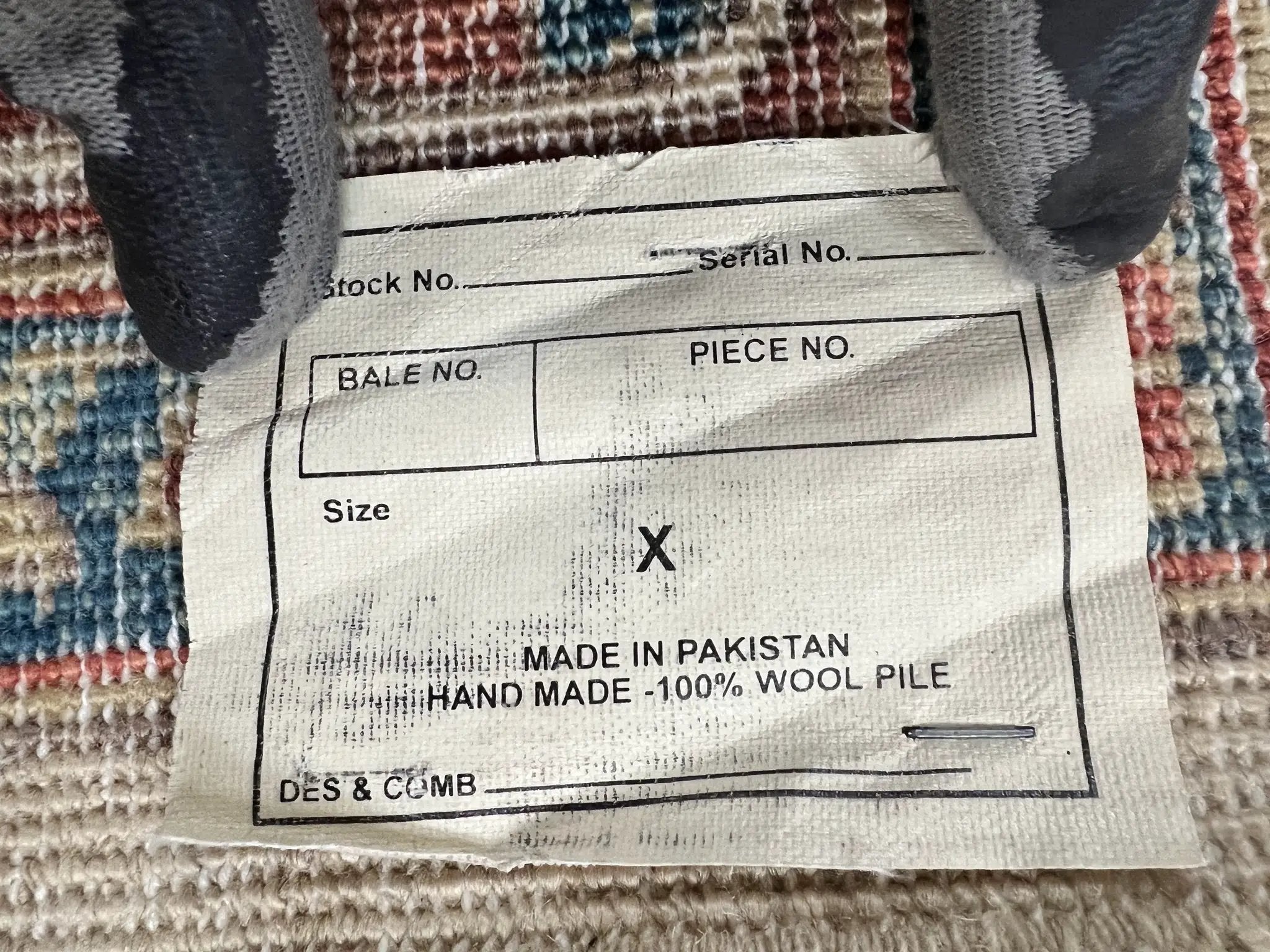 Peshawar Rug 5x7, Wool Hand Knotted Handmade Vintage Carpet, Serapi Design, Pakistani Rug 5 x 7 ft, Medium Sized, Geometric Rug by Jewel Rugs