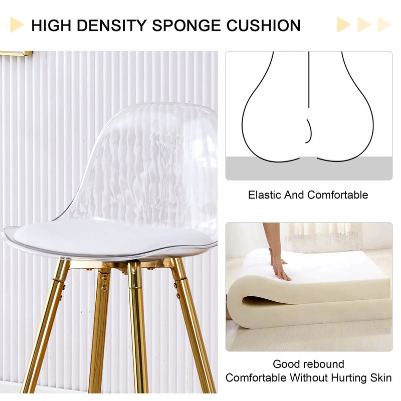 Stylish Upholstered Bar Chairs With Metal Leg by Unique Piece Furniture
