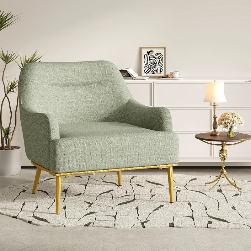 Modern Elegance Accent Chair With Curved Backrest by HouseOfZazla