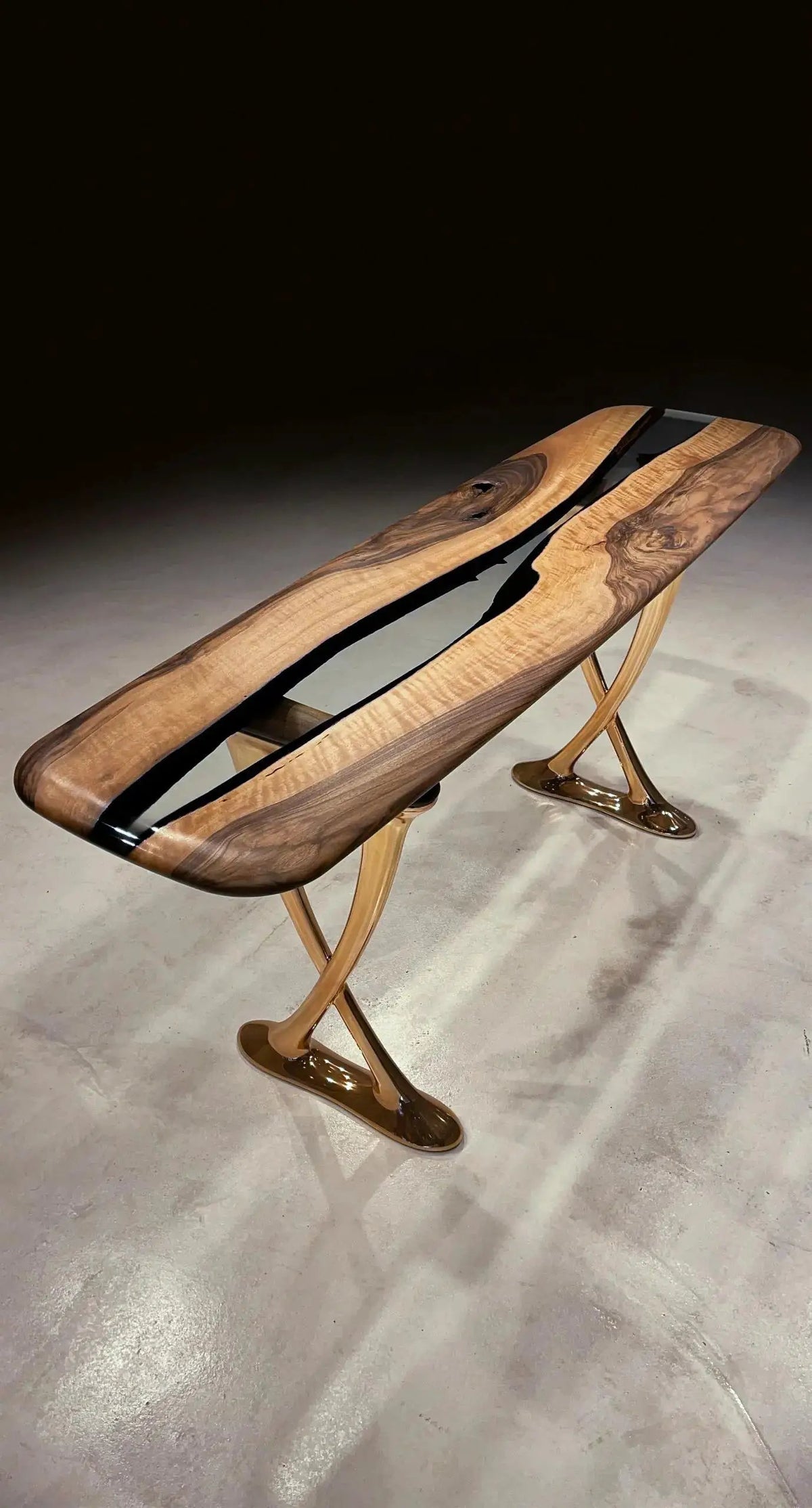 Resin Console Table- Foyer Table- Entryway Table (without mirrors) | Osso Collection, photo 2 of 9