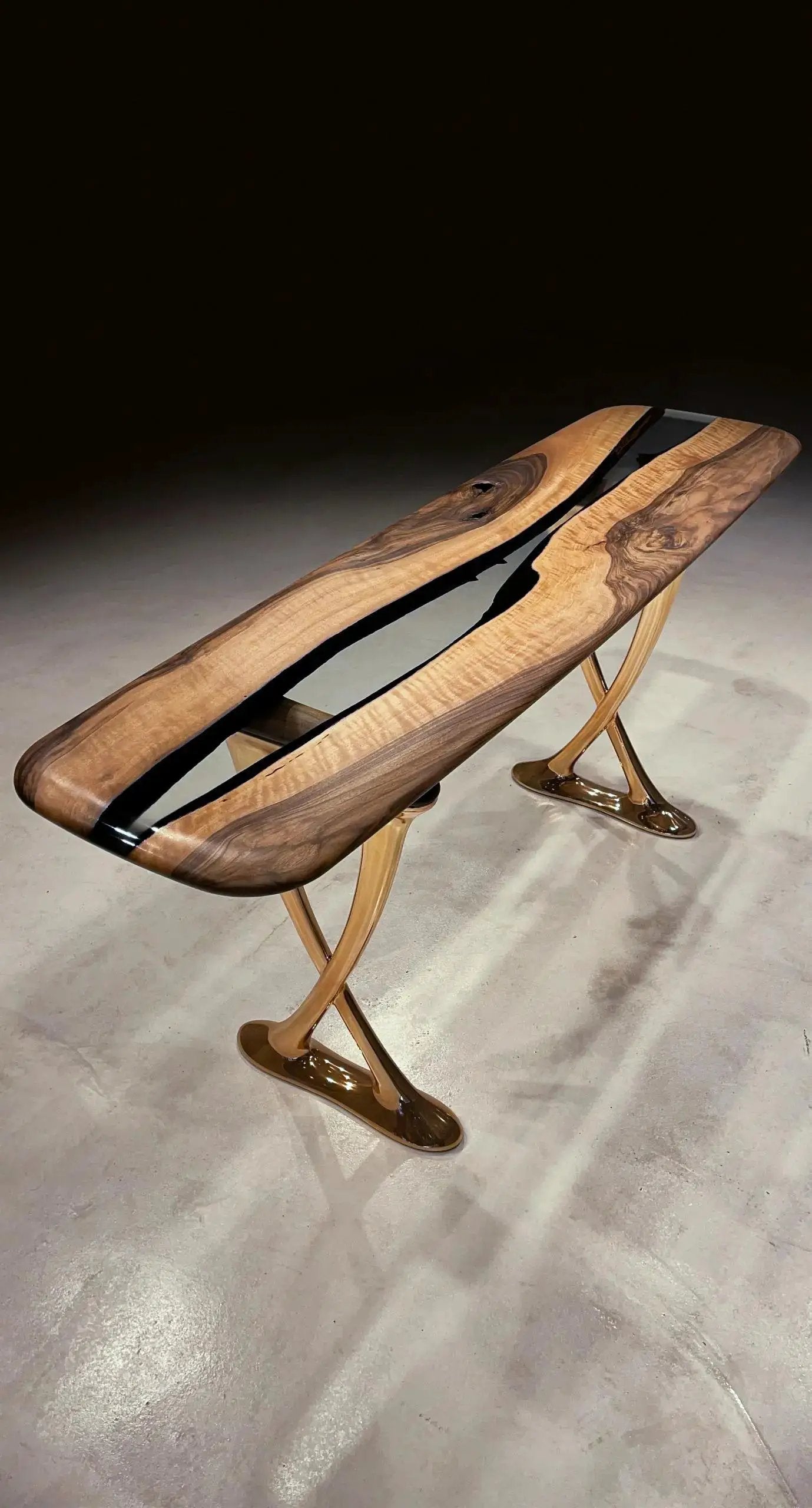 Resin Console Table- Foyer Table- Entryway Table (without mirrors) | Osso Collection by Gizz