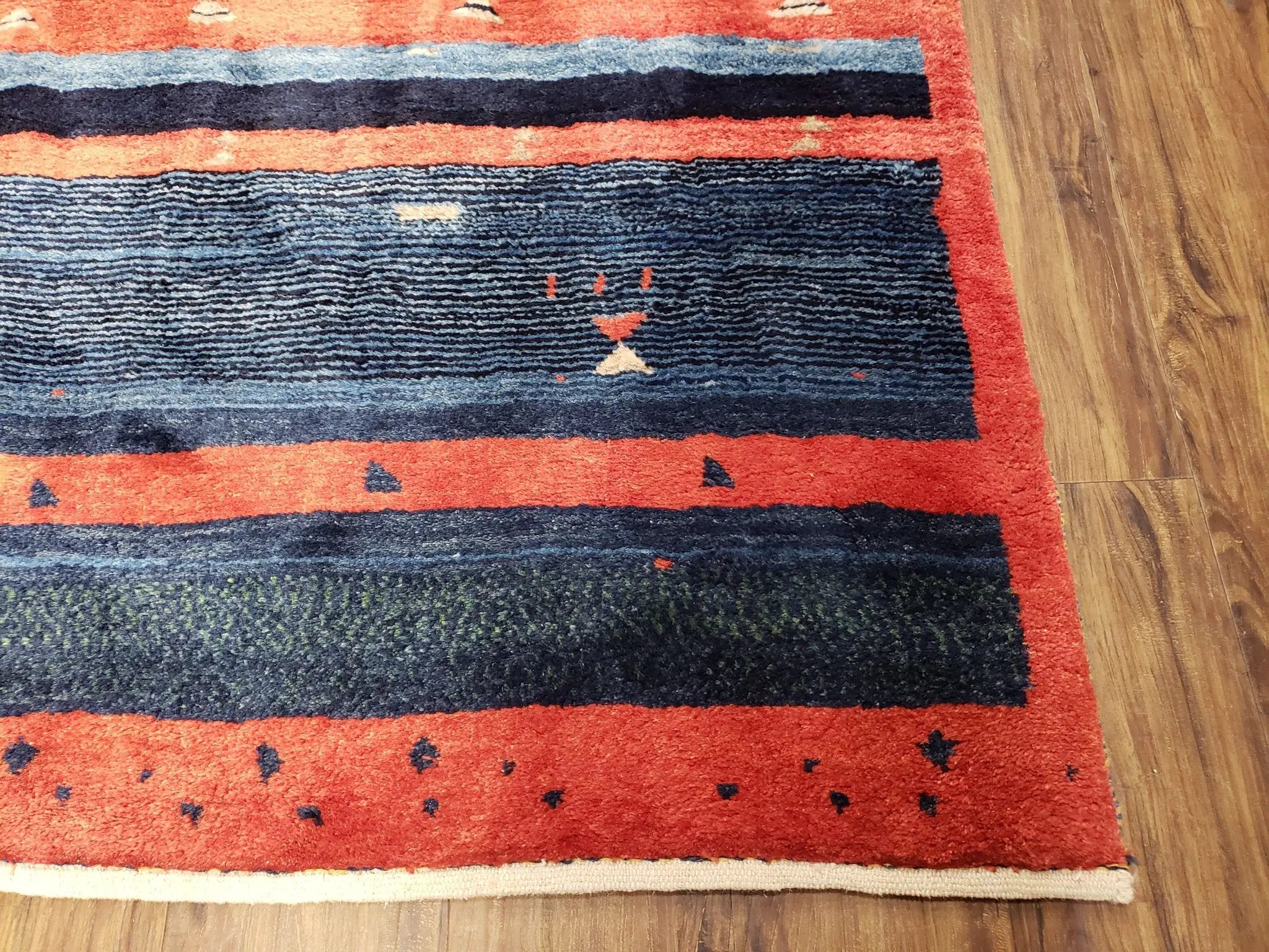 Colorful Persian Gabbeh Rug 4x6, Soft Pile, Colorful Rug, Handmade Hand Knotted Wool Carpet, Home Office Rug, Area Rug for Bedroom 4 x 6 ft by Jewel Rugs