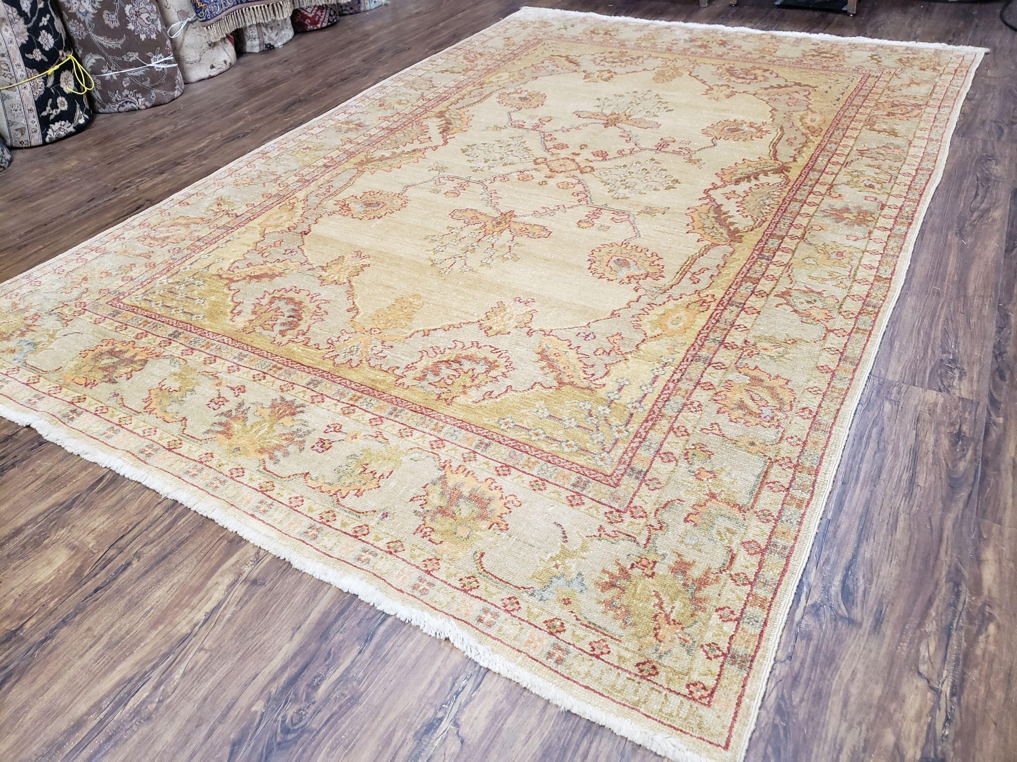 6x9 Turkish Oushak Rug, Wool Rug, Hand Knotted by Jewel Rugs