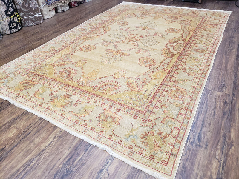 6x9 Turkish Oushak Rug, Wool Rug, Hand Knotted by Jewel Rugs