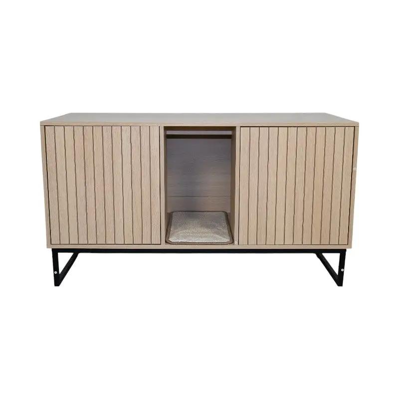 Modern Wooden Cat House with Scratching Mat by HouseOfZazla