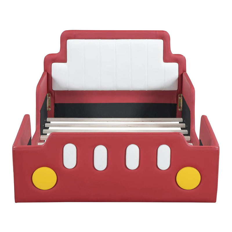 Race Car Shaped Platform Bed With Wheels by HouseOfZazla