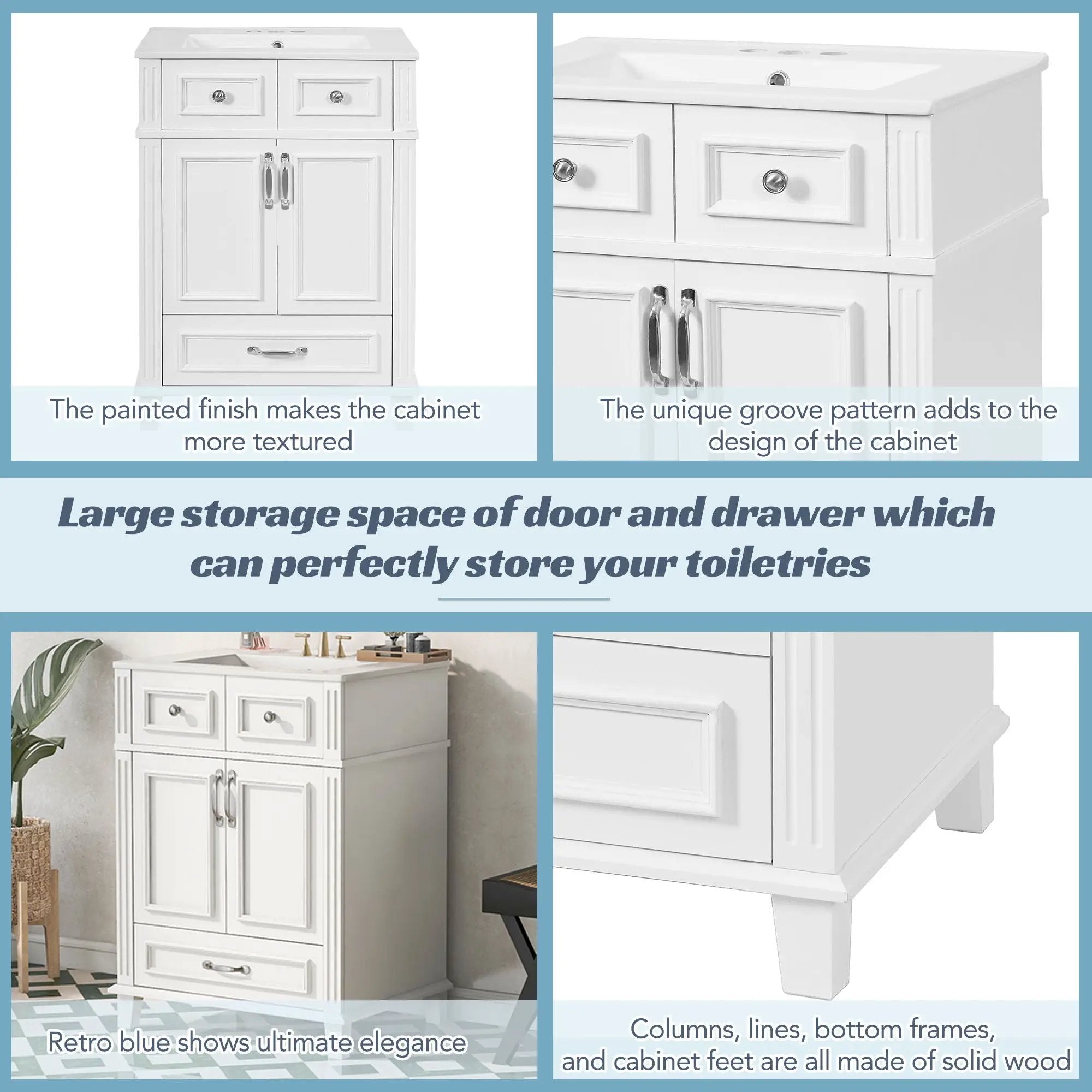 Bathroom Vanity With Sink, Storage Cabinet by Unique Piece Furniture