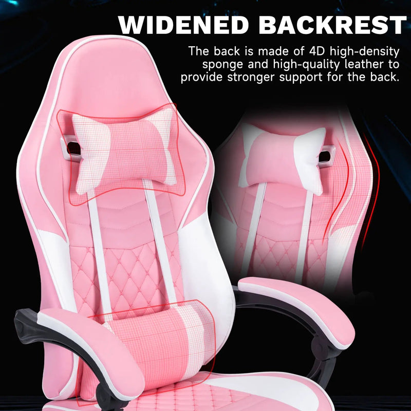 Ergonomic Video Gamer Chair with Massage Lumbar Support by HouseOfZazla