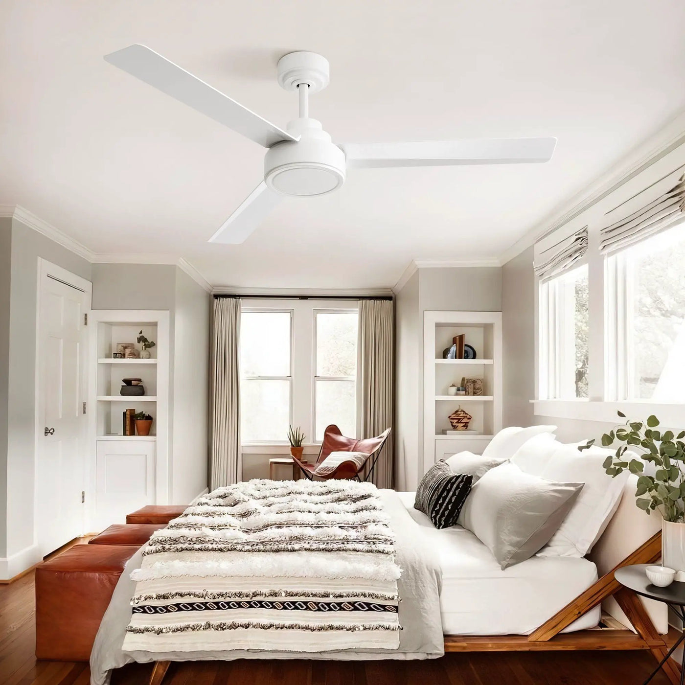 Ceiling Fan Without Light, 3 Blades Farmhouse Ceiling Fan With Remote Control 6-Speed Reversible Dc Motor For Living Room, Bedroom, Kitche by HouseOfZazla