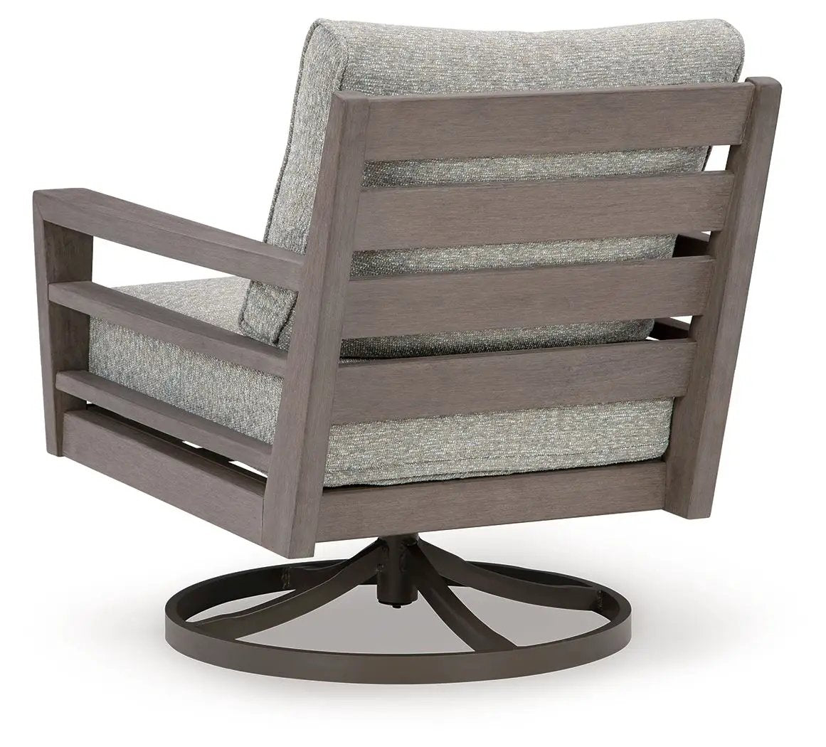 Hillside Barn - Swivel Lounge W/ Cushion - Gray / Brown by Unique Piece Furniture
