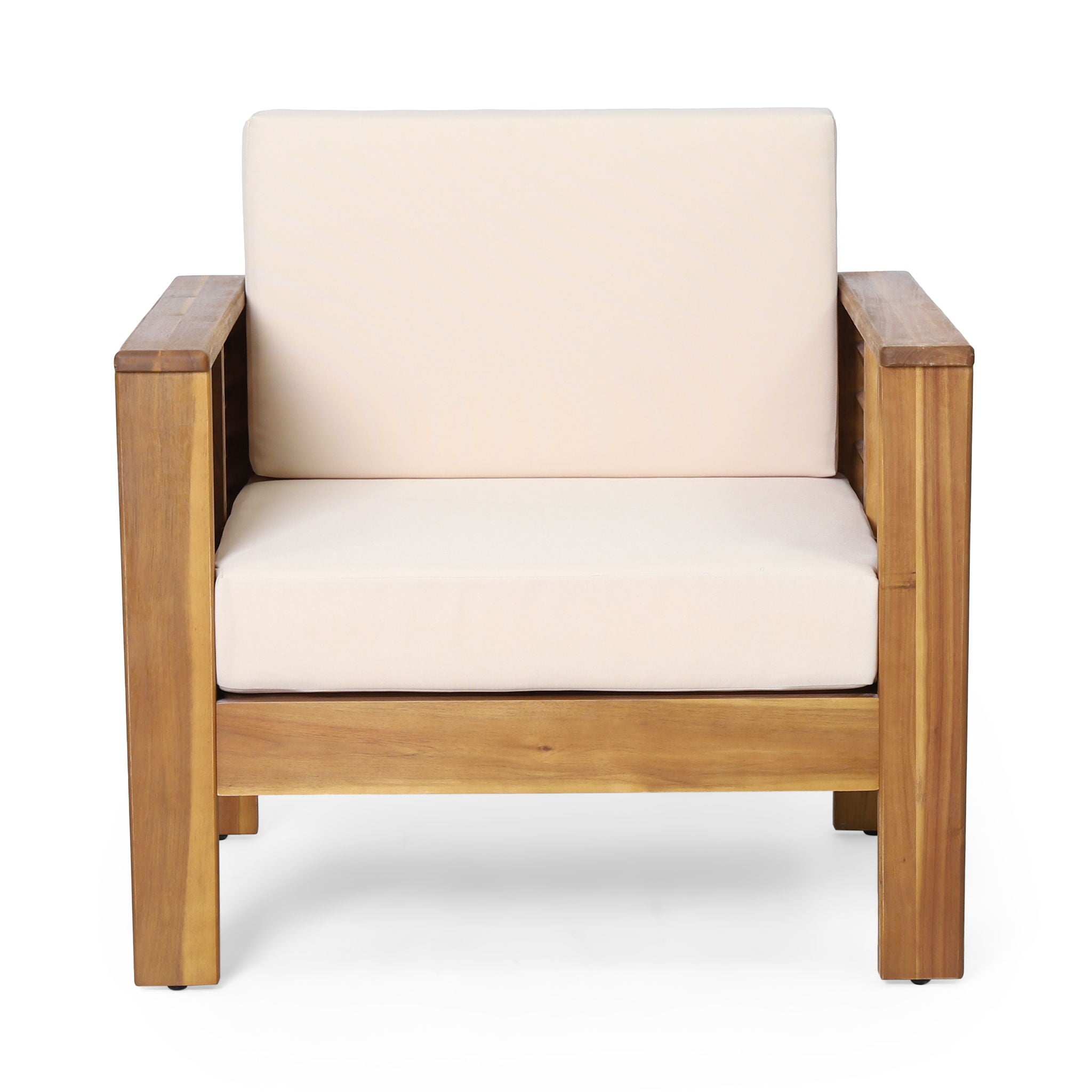 Acacia Wood Loveseat And Coffee Table Set With Cushions by HouseOfZazla