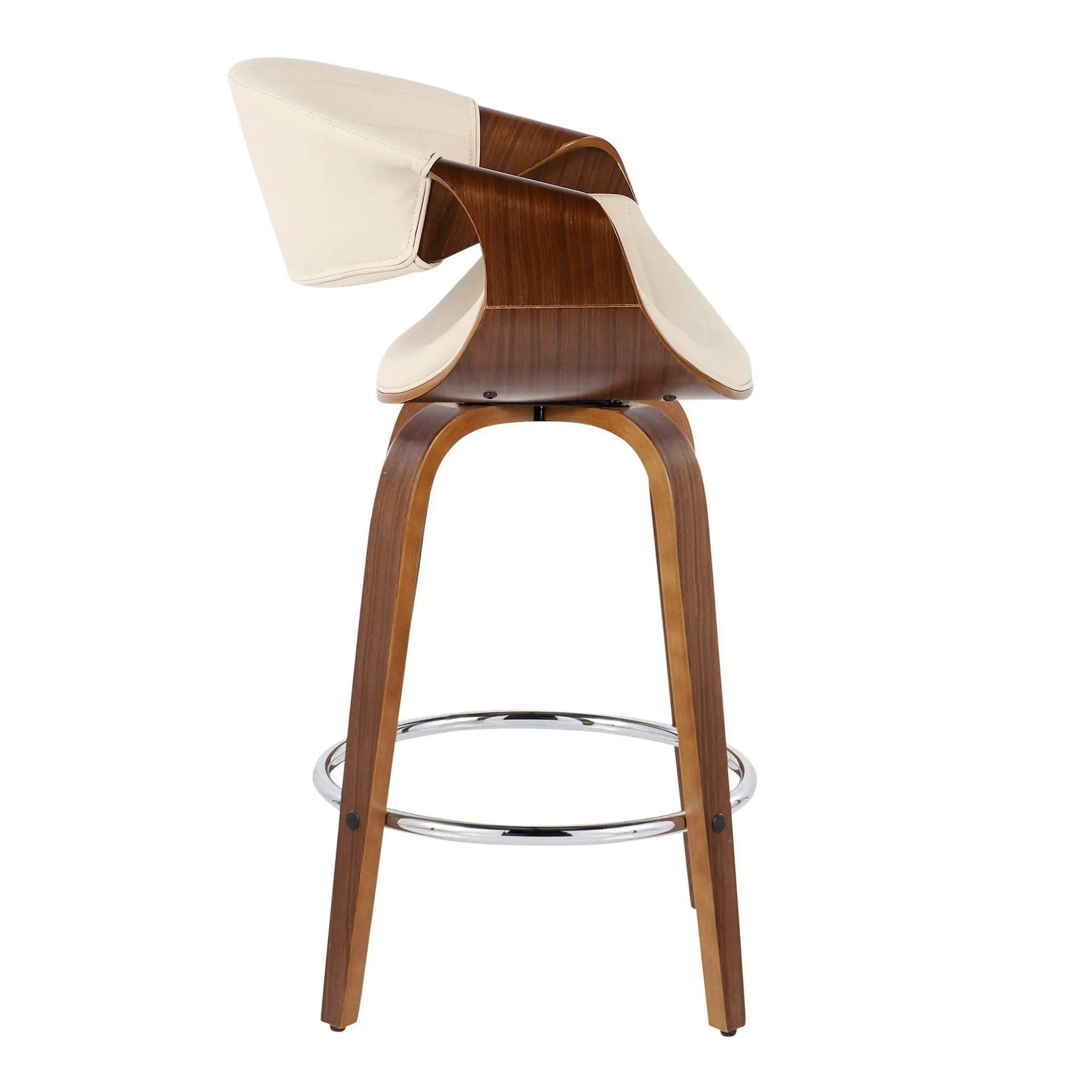 Symphony - Mid Century Modern Fixed Height Counter Stool & Swivel With Round Footrest (Set of 2) by Unique Piece Furniture