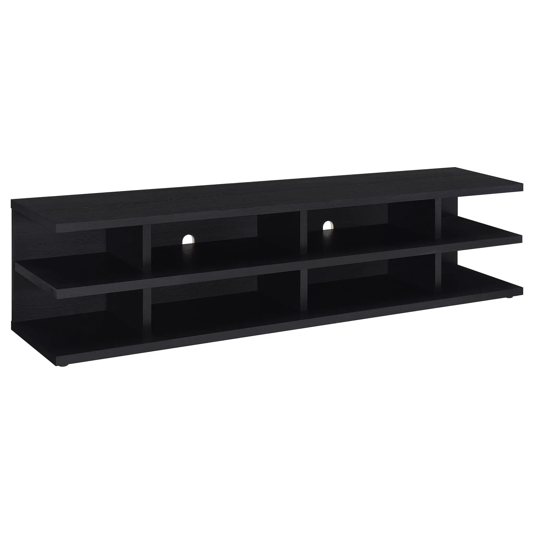 Cartmill 78-inch 2-tier TV Stand Media Console Black by Unique Piece Furniture