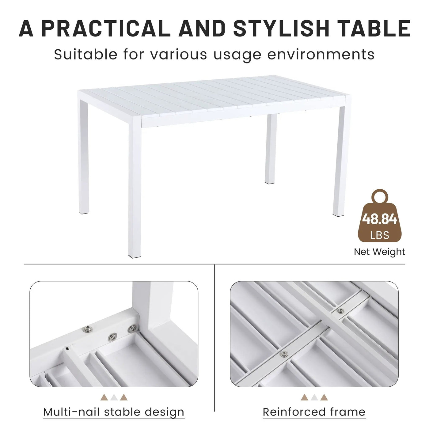 4 Piece Set Of Modern Striped Color- Blocking Single Chairs With Long Table by HouseOfZazla